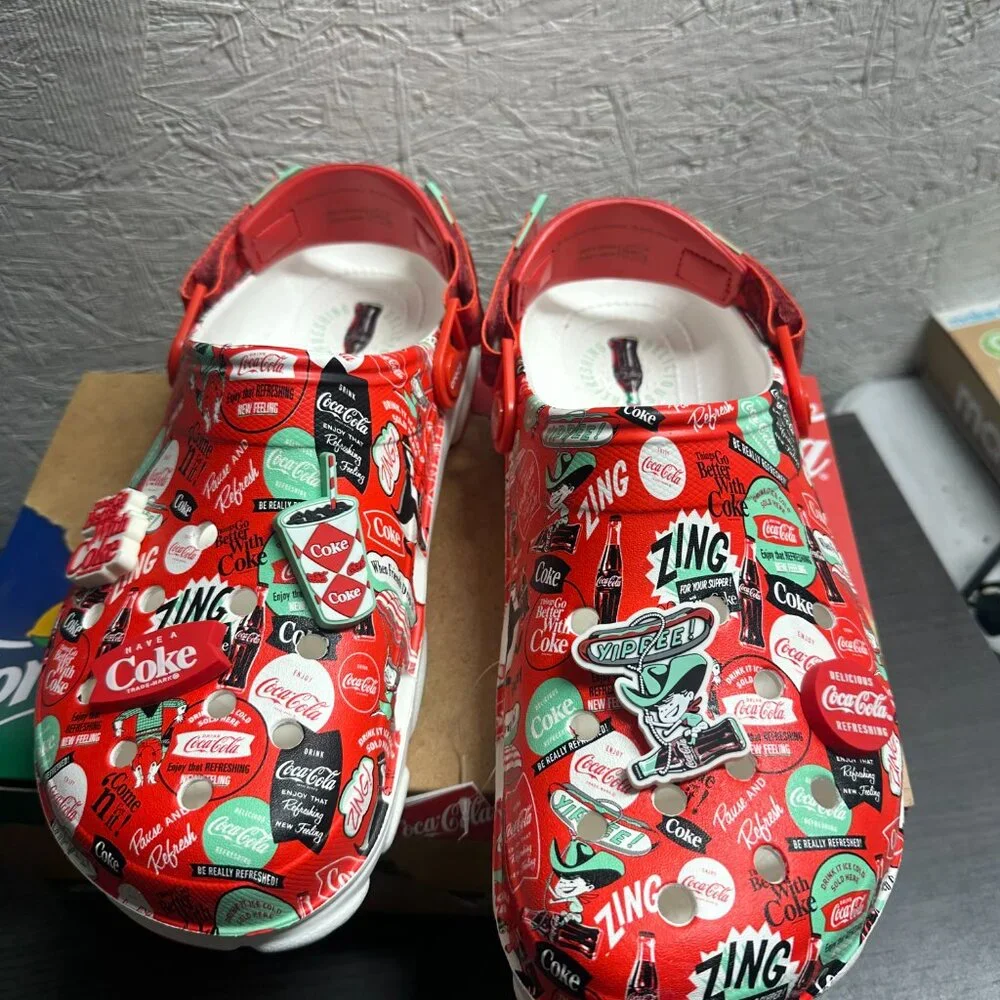 New Crocs Coca Cola Coke All-TerraIn Clog Men’s Size 10 Red / White 209312-100